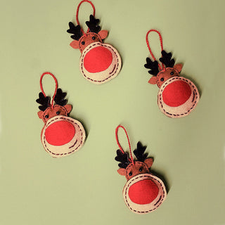 Rudolf The Reindeer Tree Ornaments - Set of 2