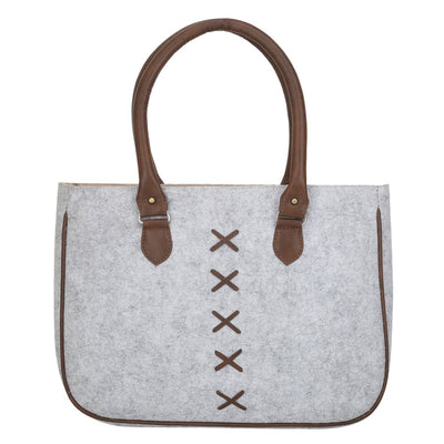 Felt Handbag - Criss Cross