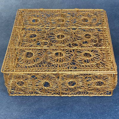 Metal Square Crochet Box