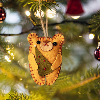 Eddy The Teddy Christmas Ornaments - Set of 2