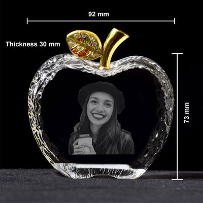 Engraved Apple Crystal