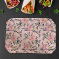 Placemats, Coaster and Trivet Set - Peach Floral Pattern