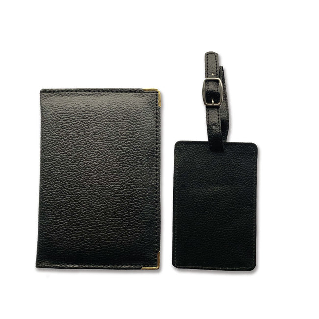 Passport Cover - Luggage Tag - Initial Gift Set