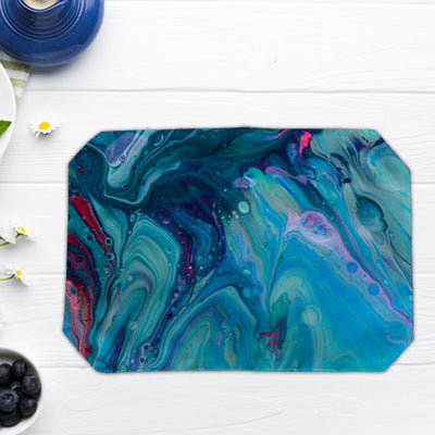 Placemats, Coaster and Trivet Set - Marble Blue