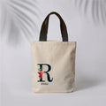 Initial & Name Canvas Tote Bag