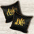 Love Life Black Cushion Cover - Gold Print