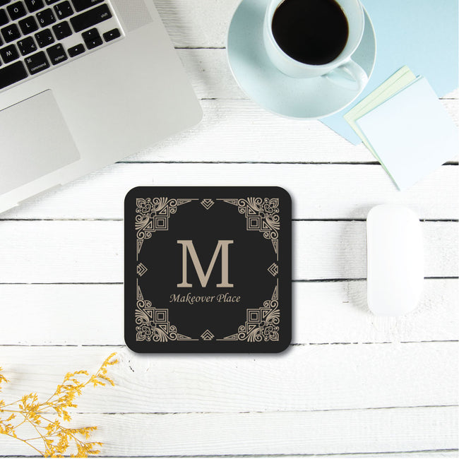 Initial & Your Text Coaster