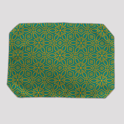 Placemats, Coaster and Trivet Set - Green Motif