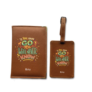 Passport Cover - Luggage Tag - Never Know Gift Set