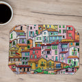Placemats, Coaster and Trivet Set - Colourful Houses