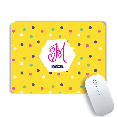 Artistic Initial and Name Mouse Pad