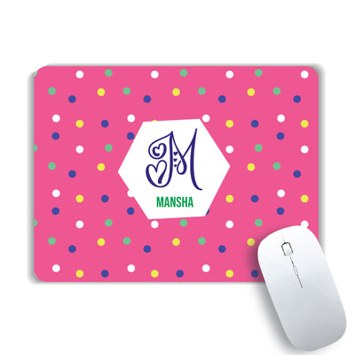 Artistic Initial and Name Mouse Pad