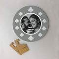 Round Photo Canvas with Stand-Special Moments Retro Style