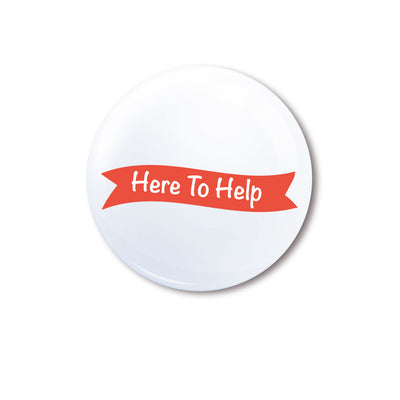 Here To Help - Logo Badge Set of 10