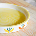 Yellow Spring Ceramic Round Tray