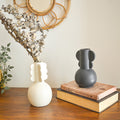 Oasis Black & White Stoneware Vase (Set of 2)