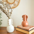 Oasis White & Terracotta Stoneware Vase (Set of 2)