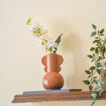Oasis White & Terracotta Stoneware Vase (Set of 2)