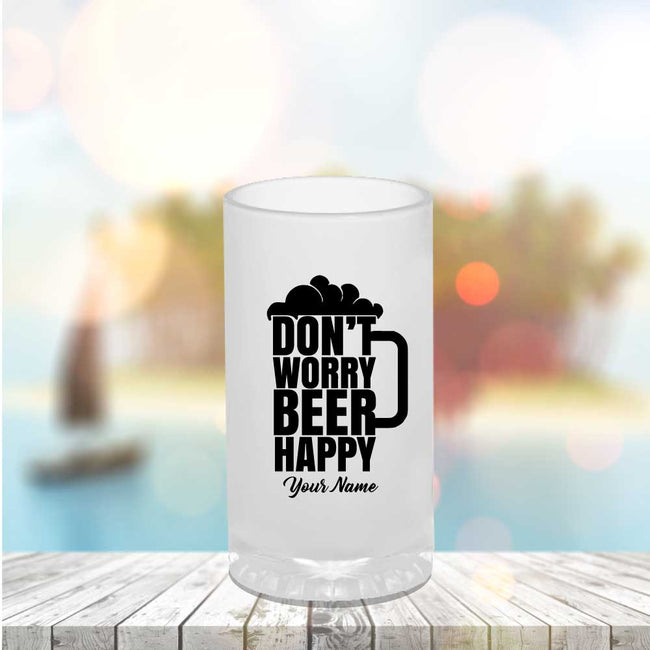 Be Happy Beer Mug