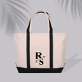 Beach Tote Bag - Split Initial