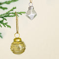 Mercury Glass Assorted Christmas Tree Ornaments - Set of 6