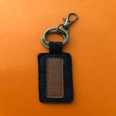 Felt Key Ring - Black