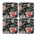 Roses Pattern Coaster - Set of 4