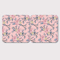 Placemats, Coaster and Trivet Set - Peach Floral Pattern