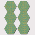 Placemats, Coaster and Trivet Set - Green Motif