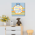 Birth Statistics Photo Canvas Print