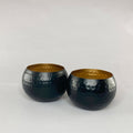 Hammered Black & Gold  Bowls- (Set of 2)