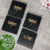 Dragonfly Black Marble Coasters