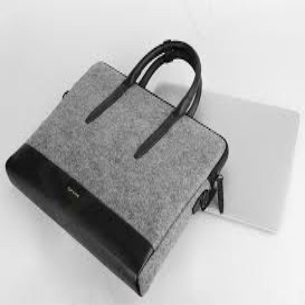 Laptop Bag Black Grey Felt Series - Main Image