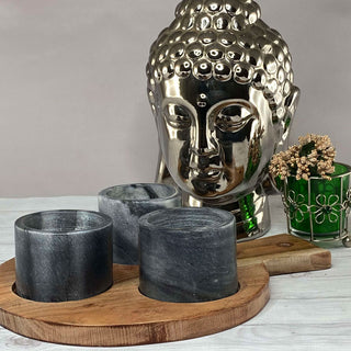 Marble Condiment Set of 3